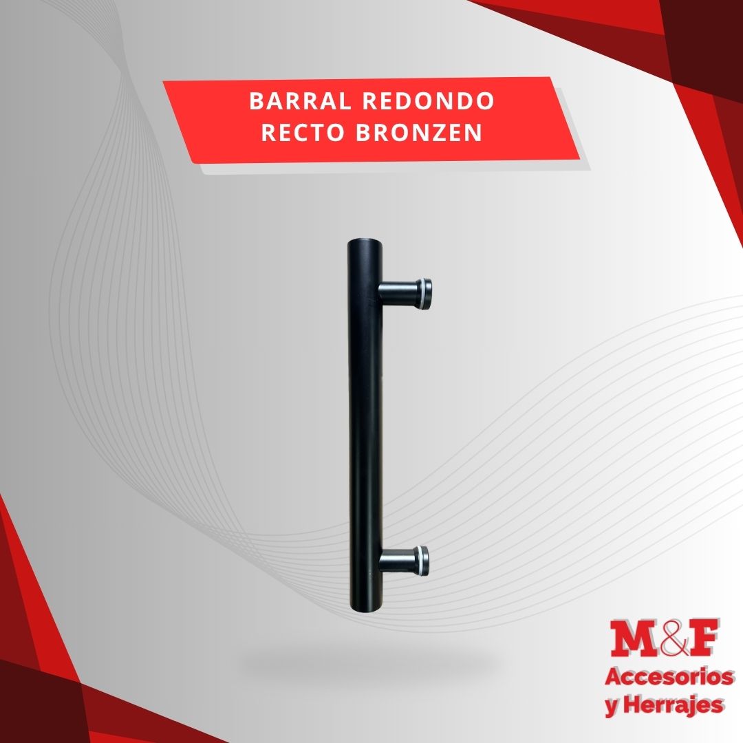 Barral Redondo Acero Inoxidable Negro 0,40 cm